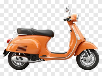 Orange Scooter PNG
