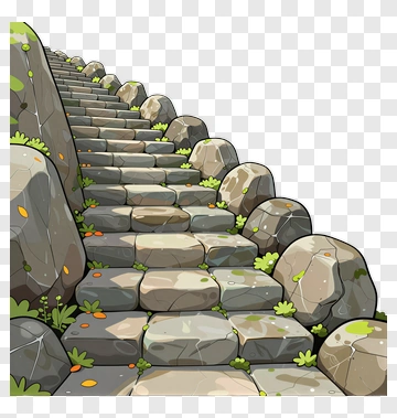 Stone Steps Leading Up A Hill PNG