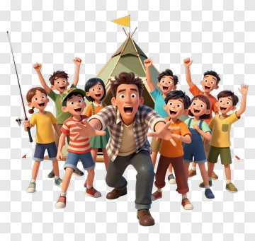 Happy Campers Group Celebrating PNG
