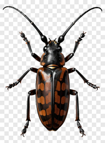 Realistic Beetle With Distinctive Patterns PNG