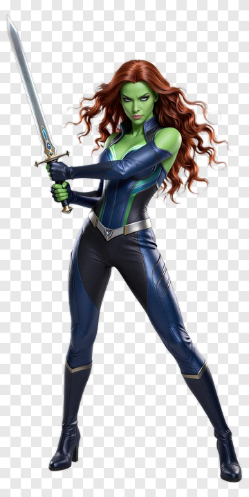 Warrior Woman Holding A Sword PNG