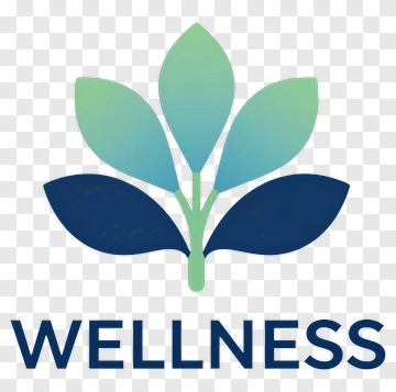 Wellness Logo With Leaves PNG