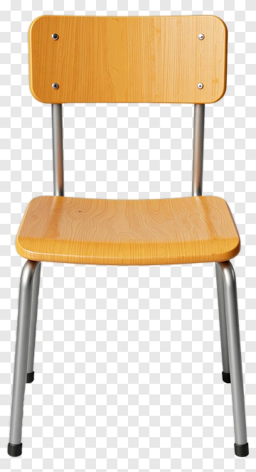 Wooden Chair With Metal Legs PNG