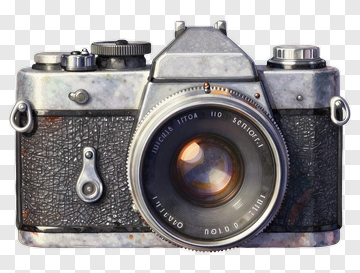 Vintage Camera With Lens PNG