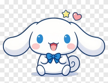 Cartoon Bunny With A Bow Tie And Stars PNG