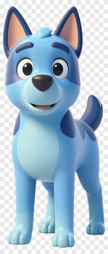 Cartoon Blue Dog PNG