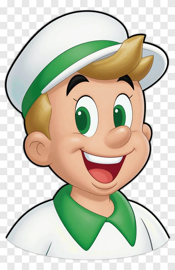 Cartoon Boy With A White Hat PNG