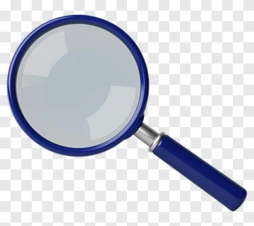 Magnifying Glass With Blue Handle PNG