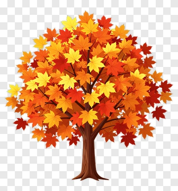 Colorful Tree With Autumn Leaves PNG