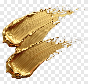 Gold Paint Stroke PNG