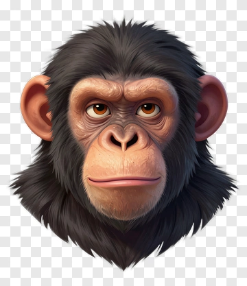 Realistic Monkey Face PNG