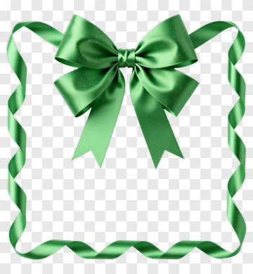 Green Ribbon Bow PNG