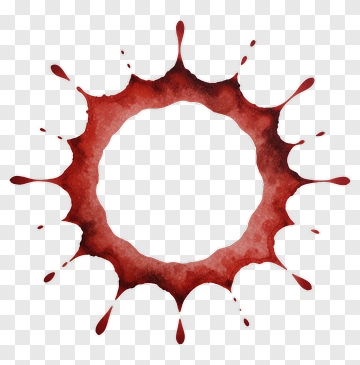 Red Watercolor Splash Circle PNG