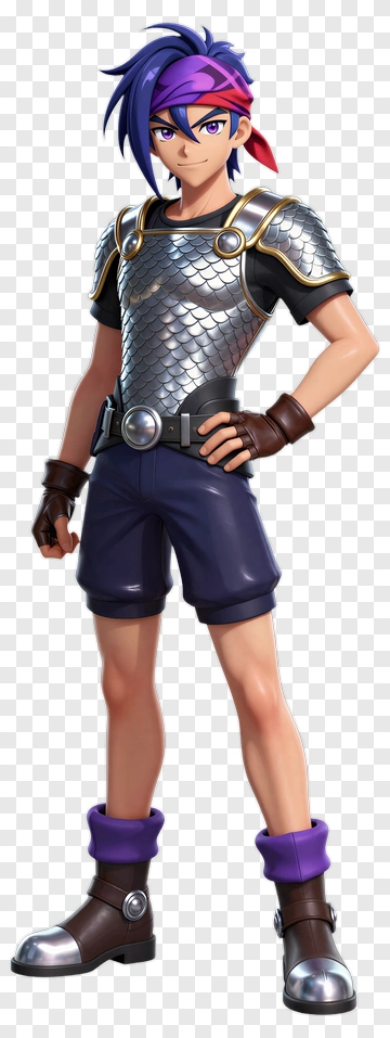Anime Character In Armor PNG
