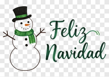Snowman With Feliz Navidad Greeting PNG
