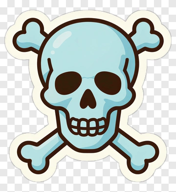Cartoon Skull And Crossbones PNG