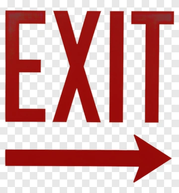 Exit Sign With Arrow PNG
