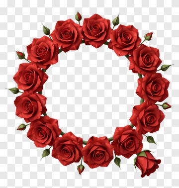 Red Rose Wreath PNG