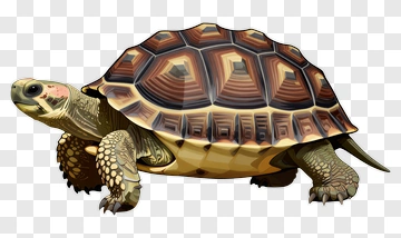 Realistic Turtle With Detailed Shell PNG