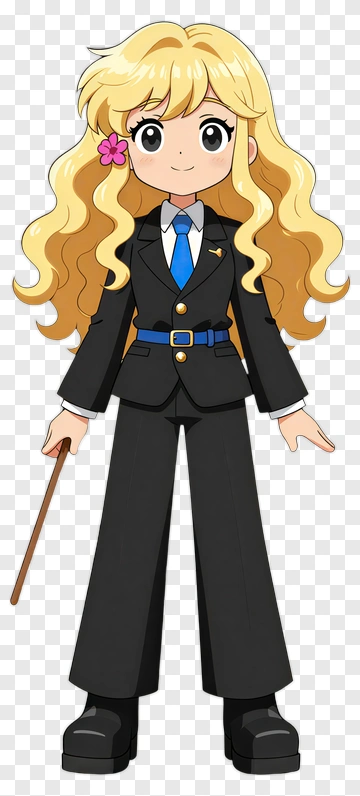 Cartoon Teacher Holding A Pointer PNG