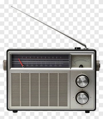 Vintage Radio With Antenna PNG