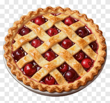 Cherry Pie With Lattice Crust PNG