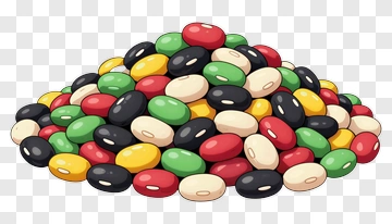 Colorful Jelly Beans Pile PNG