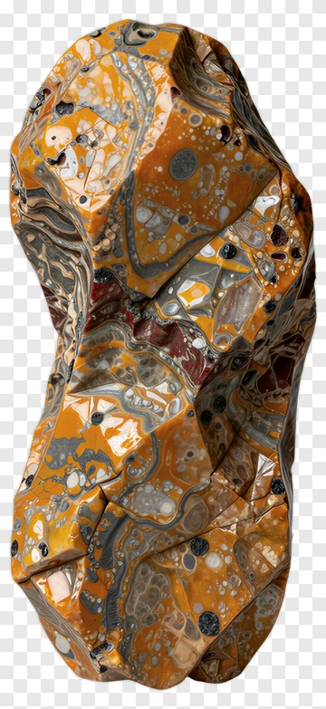 Colorful Abstract Rock Formation PNG