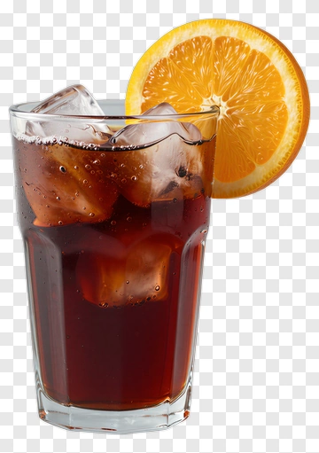 Iced Tea With Orange Slice PNG