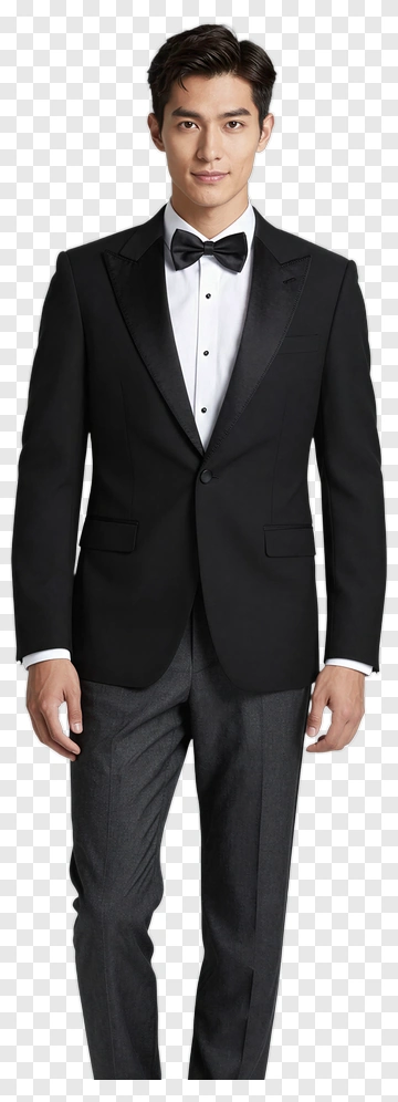 Man In Formal Suit With Bow Tie PNG