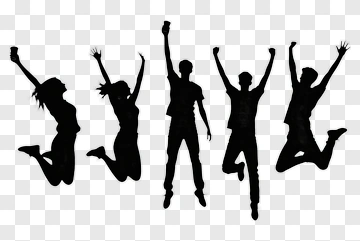 Group Of People Jumping In Celebration PNG