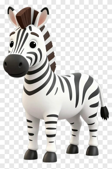 Cartoon Zebra Character PNG