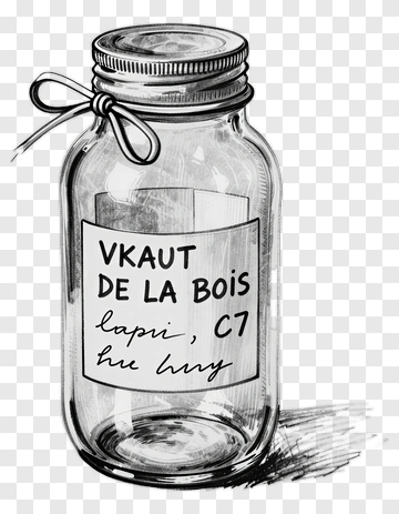 Glass Jar With Label PNG