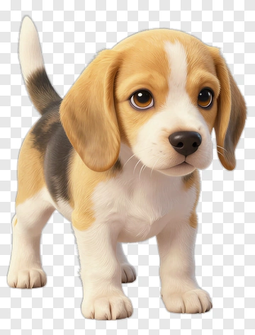 3D Beagle Puppy PNG