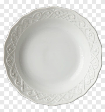 White Decorative Plate PNG