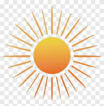 Sun With Radiating Rays PNG