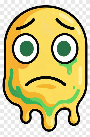 Cartoon Ghost With Sad Expression PNG