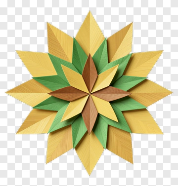 Colorful Paper Star Decoration PNG