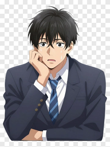 Concerned Young Man In Business Suit PNG