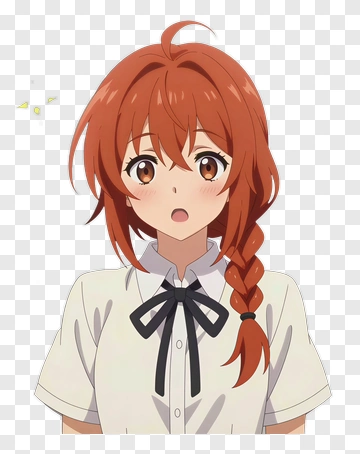 Anime Girl With Braided Hair PNG