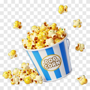 Popcorn Bucket Filled With Popcorn PNG