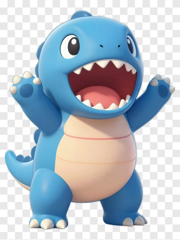 Cartoon Water-Type Pokémon Character PNG