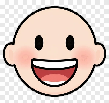Happy Cartoon Face With Big Smile PNG