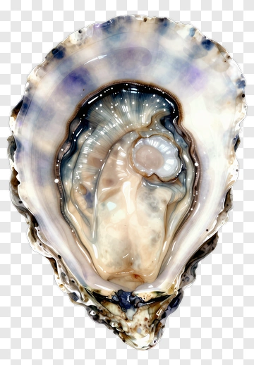 Open Oyster With Pearl PNG