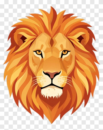 Cartoon Lion Head PNG