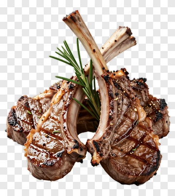 Grilled Lamb Chops With Rosemary PNG