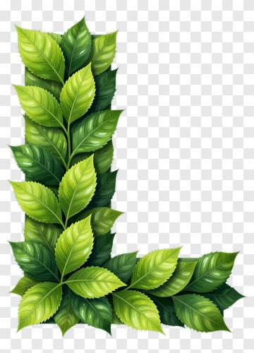 Green Leaf Arrangement PNG