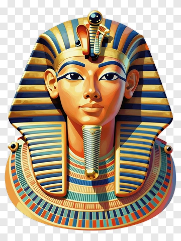 Colorful Pharaoh Bust PNG
