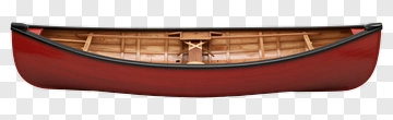 Red Canoe With Wooden Interior PNG