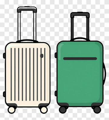 Two Suitcases Side By Side PNG